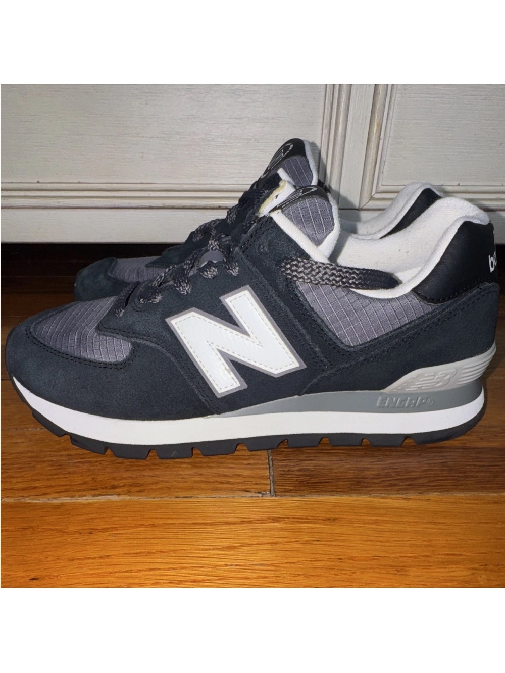 New Balance Black and Gray Retro Runner Sneakers